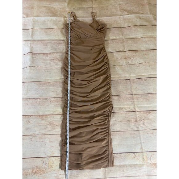 Revolve Elliatt X Pippa Dress Nude Body Con Ruched Dress - Medium - Picture 6 of 16